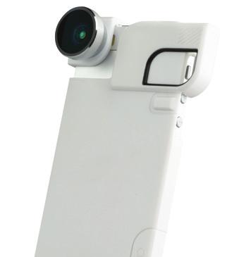 photo lenses. Simply rotate the case corner and quickly attach the lens to your iphone.