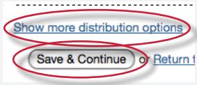 The advanced distribution options allow instructors to choose to exclude student papers from distribution or specify which student papers a student(s) will have to review.