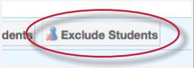 1. Instructors can exclude students from review by clicking on the Exclude Students