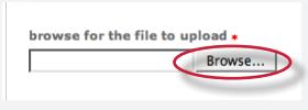 6. Click upload to upload this file. A status bar will appear and display the upload progress 7.