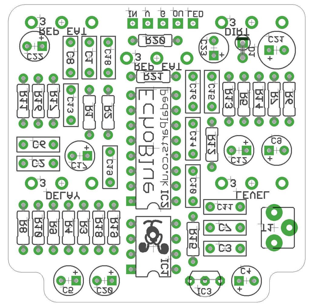 PCB Layout 2015 Pedal Parts Ltd. All rights reserved. LEVEL TRIMMER: Set this so your effect signal level is the same as your bypassed level.