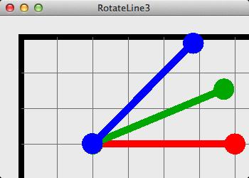 Code Review: RotateLine3 (1 of 3) public void paintcomponent(graphics g) { Graphics2D g2 = (Graphics2D) g; g2.setstroke(new BasicStroke(8)); g2.translate(30, 30); this.drawaxes(g2); } g2.