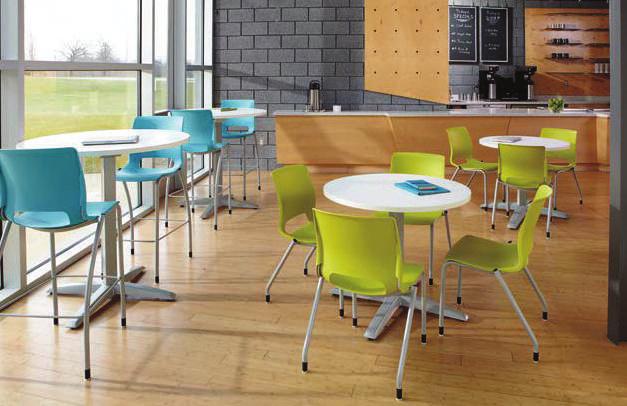 Chair options include high-density, 4-leg stackers, nesting, swivel chairs and stools.