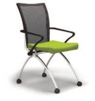 n Integrated arms. n Comfortable recline action. n Chrome frame. n Optional chair glides.