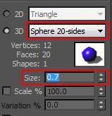 Add your shape and then adjust its settings to the right in the command panel.