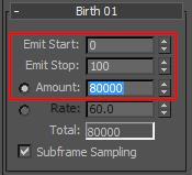 Now select your birth and adjust its settings to the right on the command panel.