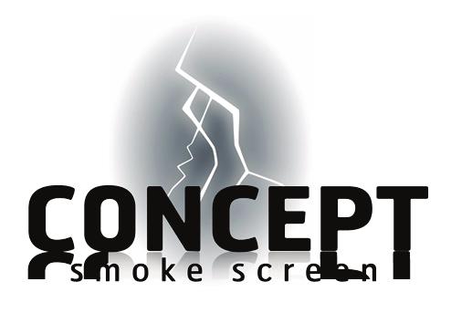 Concept Smoke Screen logo on white This version of the logo should appear on