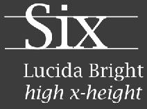 Six Typographic Terms } x-height Six Gill Sans Six Baskerville Low x-height Typefaces with high x-height: easier to read at small point size