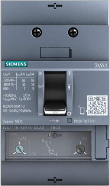 3VA2 with metering device vs. 3VA2 with integrated metering function SENTRON 3VA2 (160A - ETU320) with SENTRON PAC 3200 Nr. Device Order Nr.