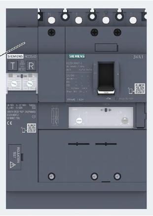 3VA1-4P with side mounted RCD 3VA1-3P with din rail adapter Type
