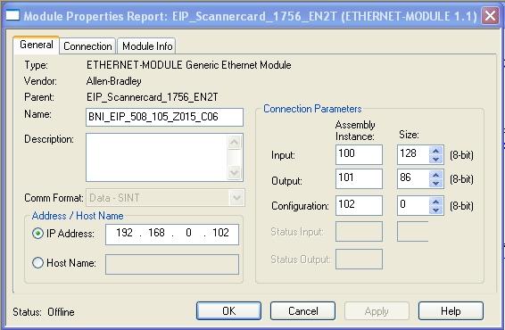 user-defined tag name to select the general format Data-INT, to enter the IP