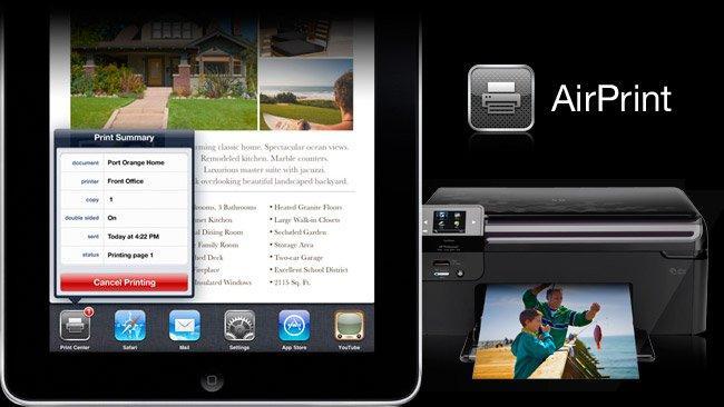 3. AirPrint You can print photos, webpages
