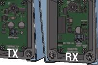 emx irb-mon Transmitter (TX) direction Thru-Beam Receiver (RX) Photocell (Thru-Beam) Direction Single Gate Operator To and Input To Matrix III Input Transmitter (TX) TX POWER TRANSMITTER BOARD (TX)