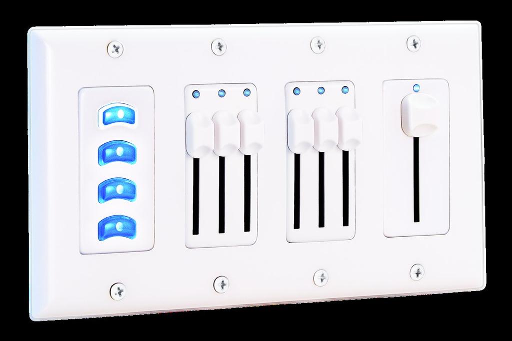 With both Ethernet or RS485 architectures available, buttons can be Press-and-Hold-To-Record and Press to Play back; sliders can act as a grand master for the Vignette s output or proportionately