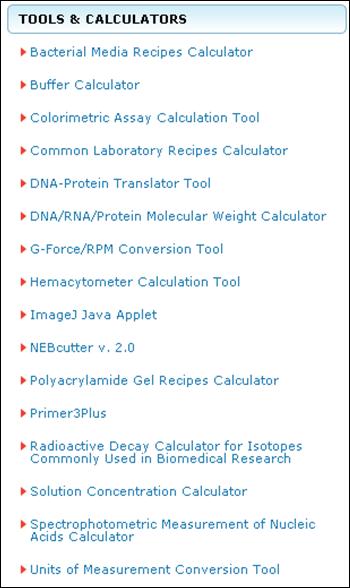 Features of Current Protocols product website currentprotocols.com.
