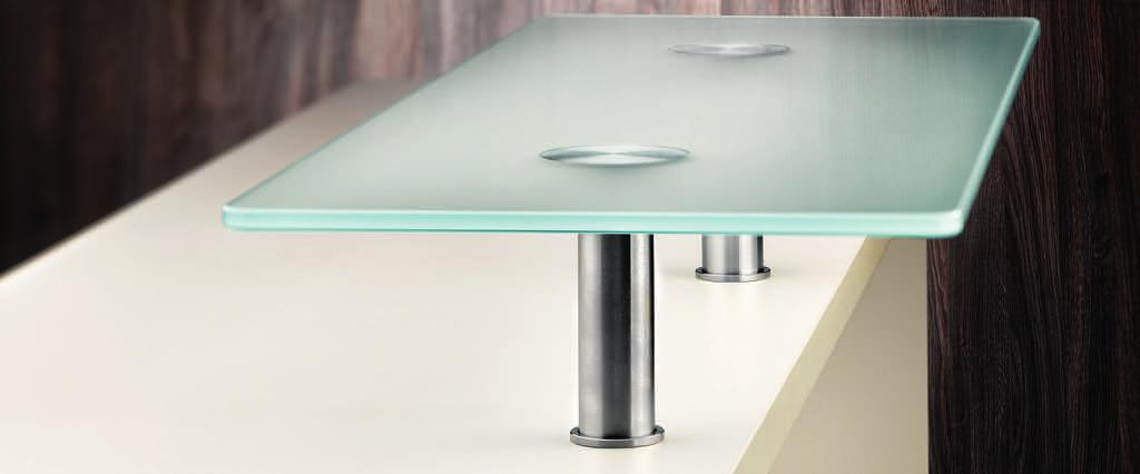 TRADUR Consoles 400 1100 600 Counter top, toughened safety glass Optimal accessories for Capitello 1, 2, 3 (3013042/43, 3021072/73/74/75/76/79).