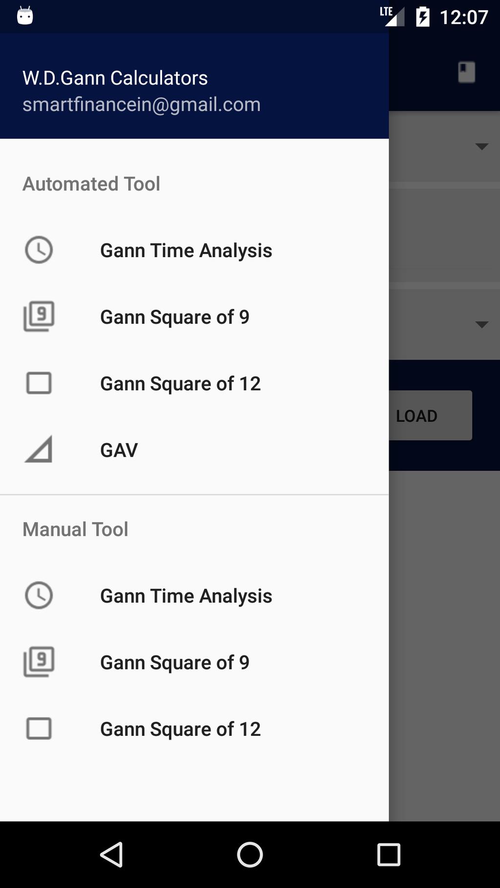 W.D.Gann Calculator Available Tools: 1.