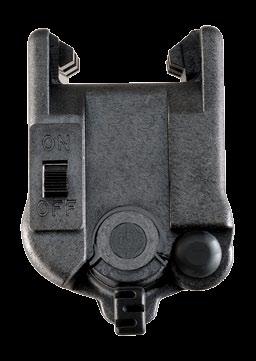 The M2 utilizes a rear On/Off switch in conjunction with a bottom positioned toggle switch.