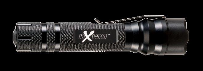 HX150 Programmable P/N: HX150 HX150 Specifications Light Source Cree High Intensity LED LED Output 150 Lumens Run Time 2 Hours On High / 300 Hours on Low Waterproof 5 Meters for 5 Minutes Weight 6.