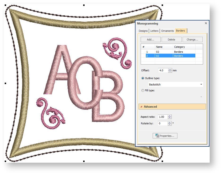 Adjust border shape & offset Use the Aspect Ratio settings to adjust height and width proportions.