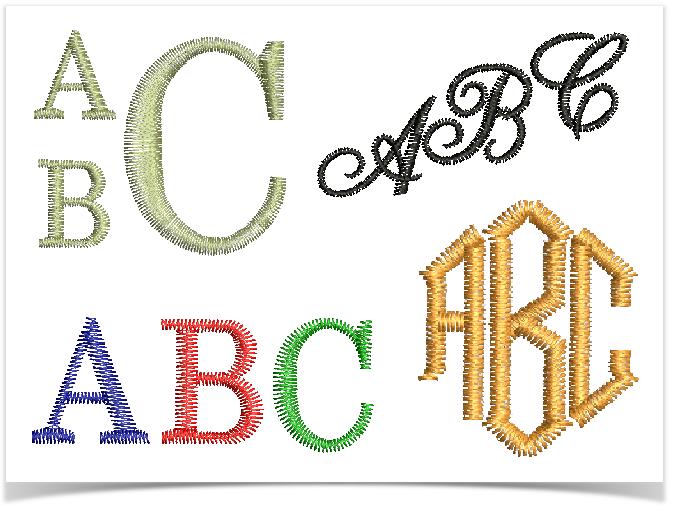 Any number of initials can be entered into your monogramming design, including special characters and symbols.