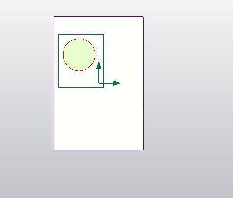 27. Shift W to view onto workplane. Select the Circle Tool and drag out a circle like the one below.