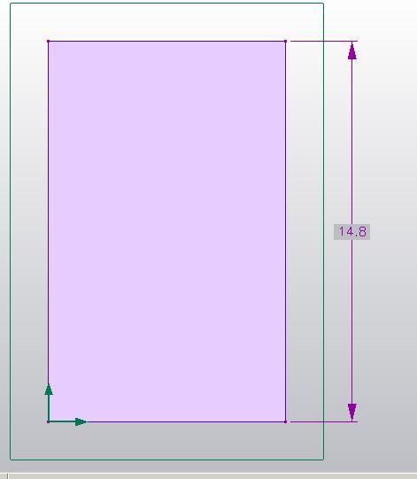 11. From the Constraints toolbar on the top of the Pro/DESKTOP window, click Sketch Dimension. 12. Click and Drag on a vertical line. See Demo. Click and hold here.