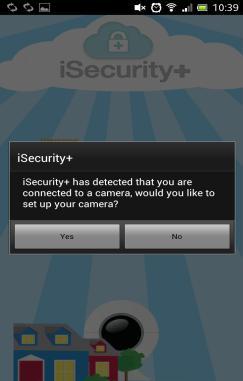 4. Launch isecurity+ Once your device establishes its