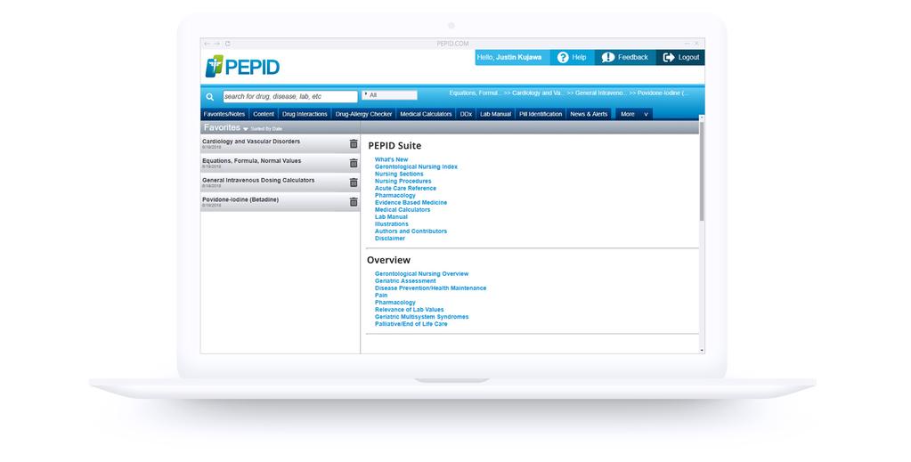 TUTORIAL: PEDIATRIC EMERGENCY MEDICINE Connect/Online This tutorial will familiarize you with PEPID's Pediatric Emergency Medicine Suite for use through PEPID Connect on your browser.