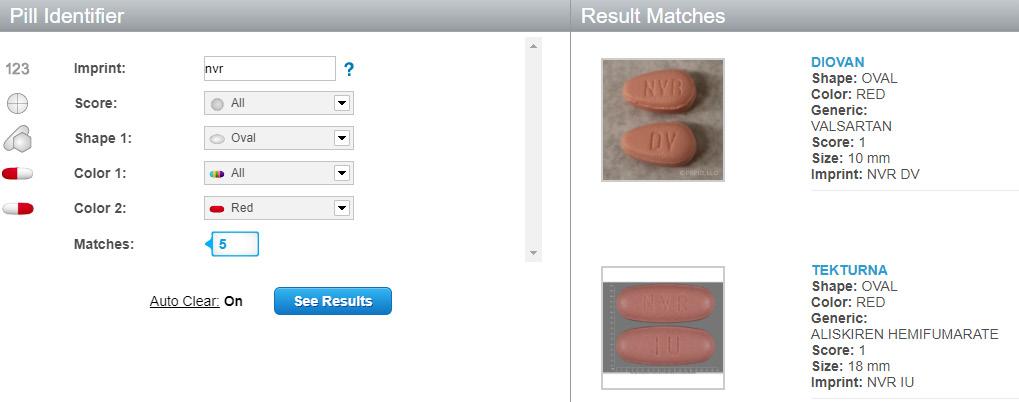 The Pill Identification Tool Pill Identification Tool allows you to access possible matches to a pill based on common identifiers.