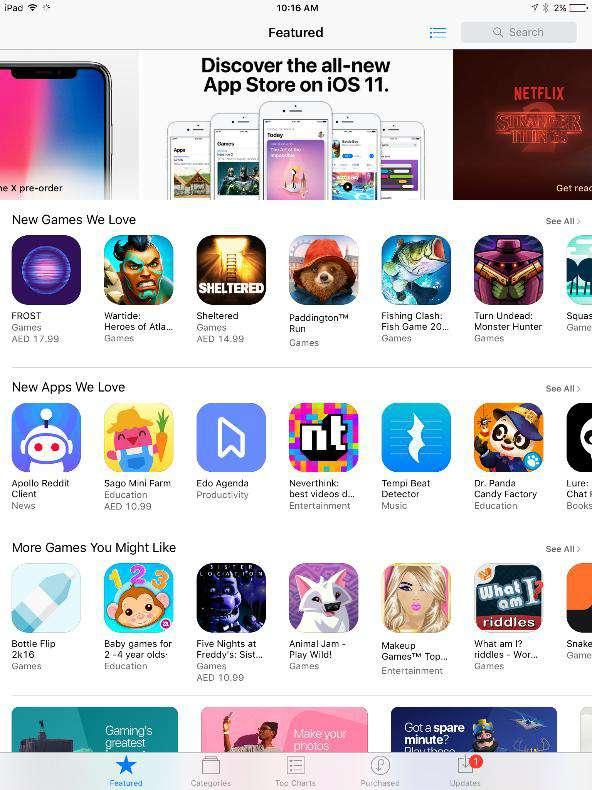 Restore Applications ios 10 Users Go to App Store on the
