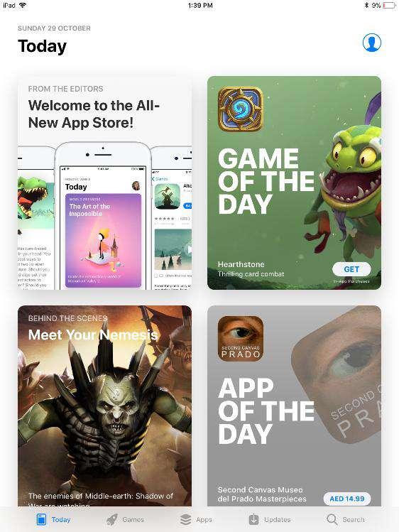 Restore Applications ios 11 Users Go to App Store on the ipad, click on the blue-white human icon