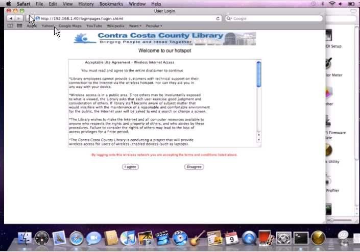 Note: If your Safari browser displays a message The page can not be found, Please see advance trouble shooting