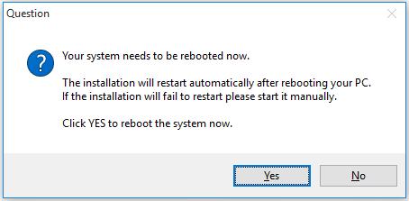 The system comes back up and Tapit 6 Prerequisites installation continues automatically. Once the screen returns, please redo steps 3 through 6 as listed above.