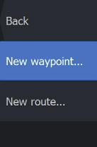 Select the new route option in the menu 3. Tap the chart to position the first route point 4. Repeat point 3 to position additional route points 5.