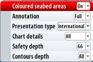Presentation type Provides marine charting information such as symbols, colors of the navigation chart and wording for
