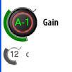 If you press and hold the rotary knob when Gain is selected, you switch between Auto and Manual gain option.