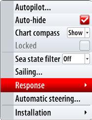 Sailboats When sailing in D mode, the parameter set is determined by the speed of the boat and the direction of the wind as illustrated below. So if you lose too much speed e.g. when tacking, the parameters will change to HI to gain sufficient rudder response.