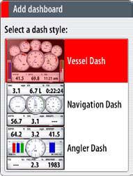 Switching between dashboards You switch between a panel s dashboards by using the left and right arrow keys or by selecting the dashboard from the menu.