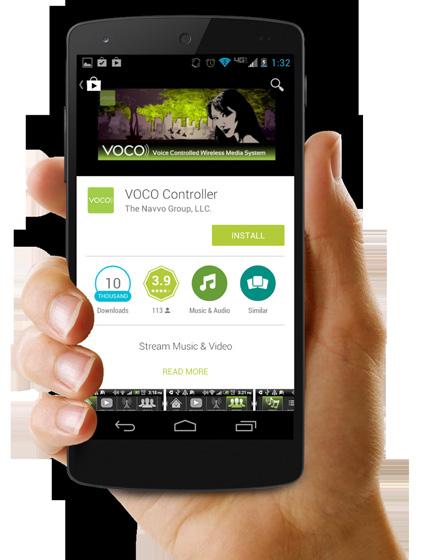 VOCO Wireless Setup: Android setup over Wi-Fi using an Android device Open the VOCO Controller app and on
