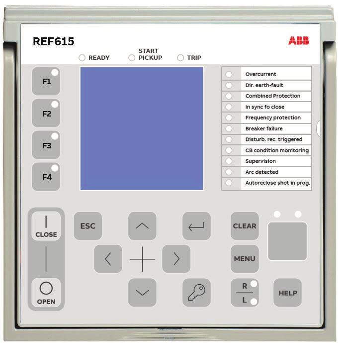 22. Local HMI The relay is available with one large display. The LCD display offers front-panel user interface functionality with menu navigation and menu views.