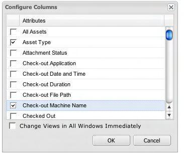 CONFIGURE COLUMNS You can use the Configure Columns control to choose which attribute columns display in the QPS Web Hub window. 1 Click Configure Columns.