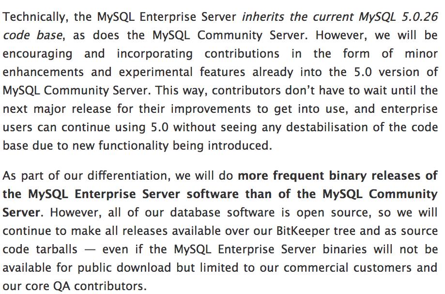 What did you get with MySQL Enterprise?