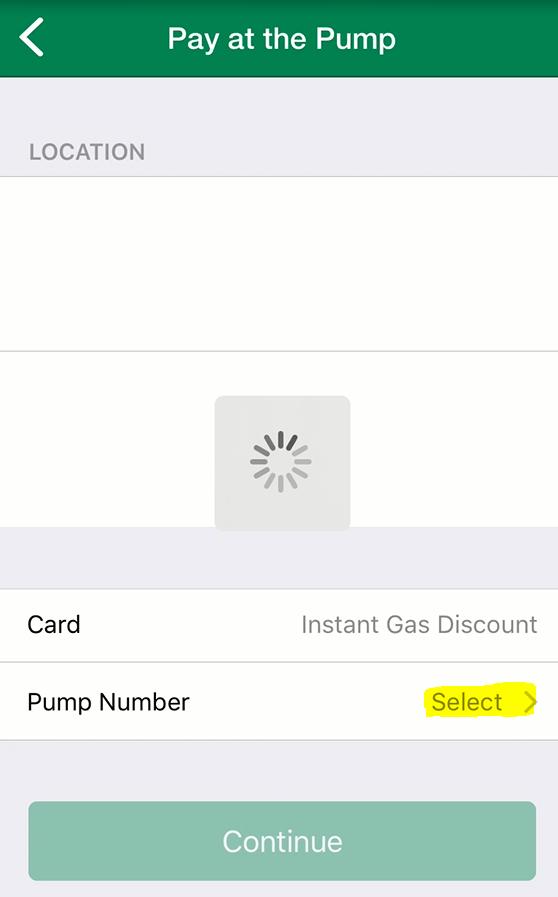 5. Click Select on the pump