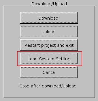 Step 2. Insert the storage device and then select [Load System Setting] to update the system setting. 10.