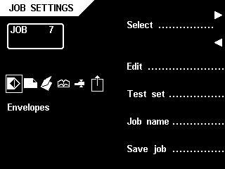 6.9 Job edit menu structure The Job edit