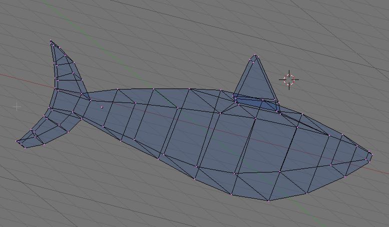 We will now model the shark s side fins.