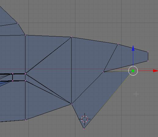 Grab the bottom vertices and move them as shown