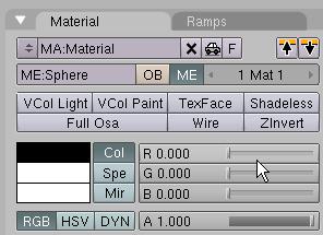 In the Materials Panel adjust the color sliders to 0