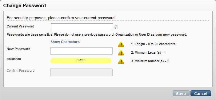 com Note: If your password is due to expire within 30 days, you can change it directly from the Welcome screen.